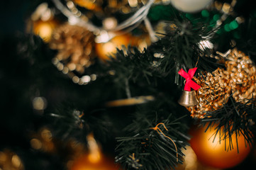 Obraz na płótnie Canvas Gifts under the Christmas tree. Christmas background