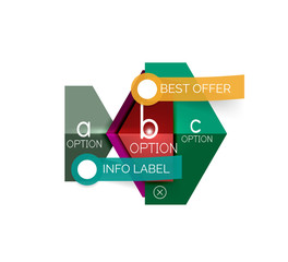 Abstract infographic geometric templates
