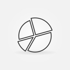 Obraz premium Pie chart line icon