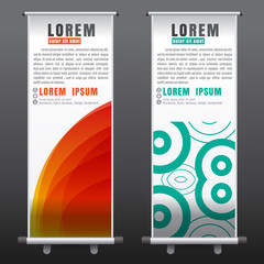 roll up business brochure flyer banner design vertical template vector, cover presentation abstract background, modern publication x-banner and flag-banner layout in rectangle size on black background