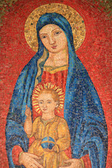 Virgin and child. Italy. Basilica of the Annunciation. Israël.