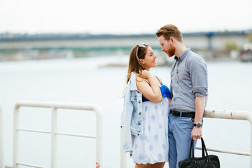 Beautiful couple outdoors