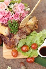 Fried pork knuckle is traditional german food.