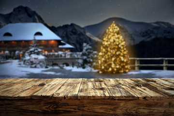 wooden table and window space 