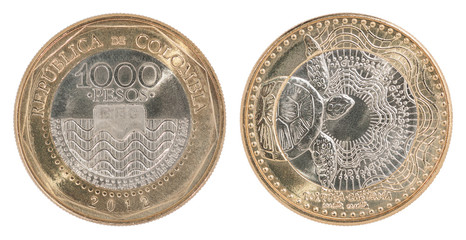 Colombia pesos coin set