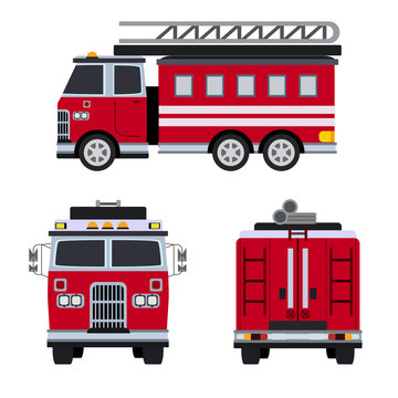 fire engine flat icon