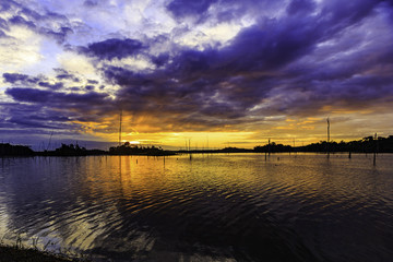 Lake Brokopondo in the morning