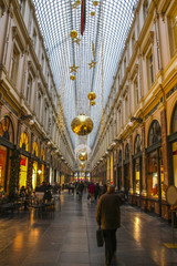 A gallery in Christmas time