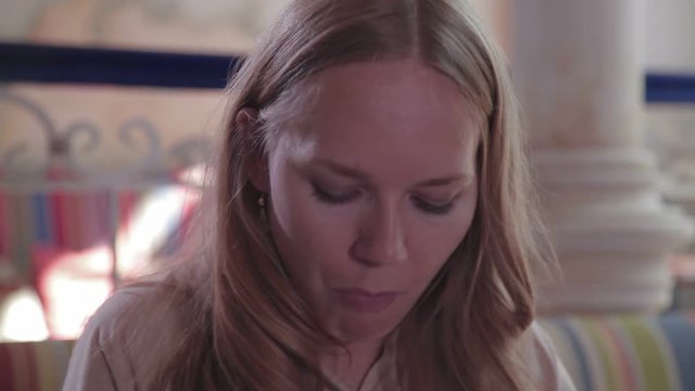 Young woman suspects something bad