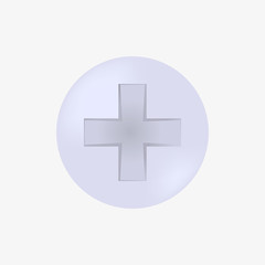 Obraz premium Vector illustration of a screw cap. Smooth matte finish. Phillips hole.