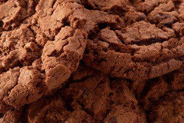 Dark chocolate cookies background