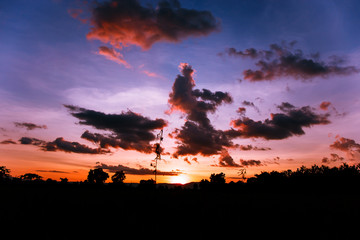 Fototapeta premium .Clouds in the evening during sunset.