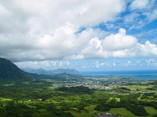 Obraz premium Beautiful scenery of a city in hawaii