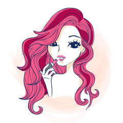 cartoon woman make up