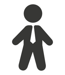 businessman avatar silhouette isolated icon vector illustration design