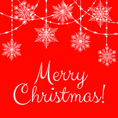 Christmas card with snowflakes