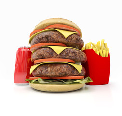 Supersize burger menu © FrankBoston