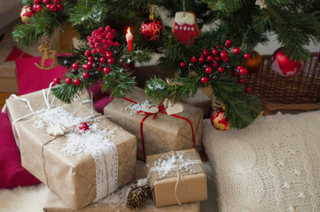Presents under the Christmas tree