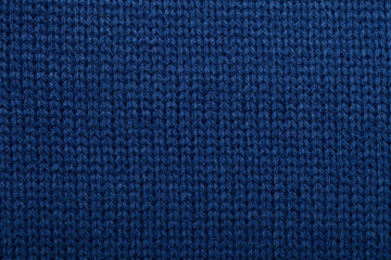 Blue knitted fabric cloth pattern