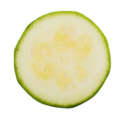 green zucchini vegetables isolated on white