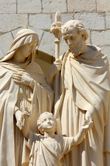Holy family. Sisters of Nazareth Convent. Israël. - obrazy, fototapety, plakaty