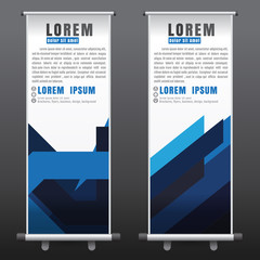 roll up business brochure flyer banner design vertical template