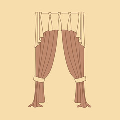  curtains. interior textiles.  interior decoration textiles sket