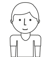 young man isolated icon vector illustration design