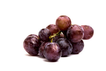 The big purple grapes on a white background.