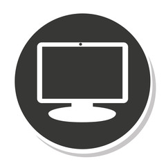 monitor computer desktop icon vector isolated design