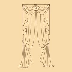 curtains. interior textiles.  interior decoration textiles sketc