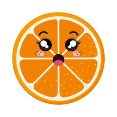 fresh fruit kawaii style vector illustration design