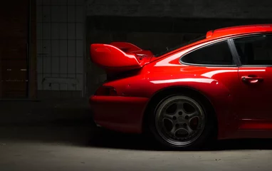 Photo sur Plexiglas Voitures rapides voiture de sport rouge moderne, voiture de course de luxe