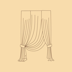 curtains. interior textiles.  interior decoration textiles sketc