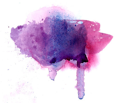 Purple and violet abstract painted splashes