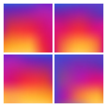 Set of Colorful gradient color Background 