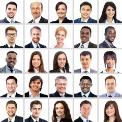 Many the isolated portraits of people