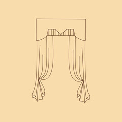  curtains. interior textiles.  interior decoration textiles sket