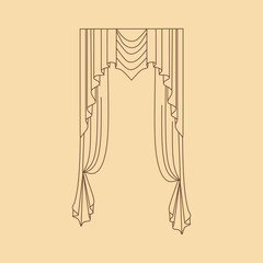  curtains. interior textiles.  interior decoration textiles sket