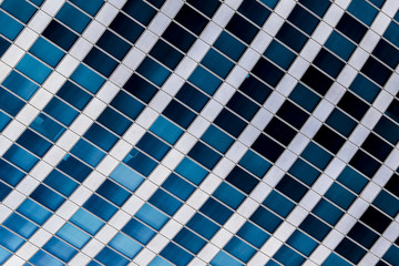 Diagonal blue windows