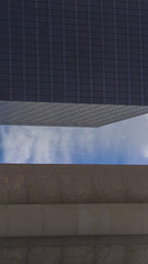 The sky between the buildings