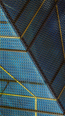 Diagonal blue mesh