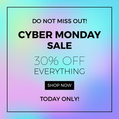 Cyber monday concept design for banner, flyer and advertisement
