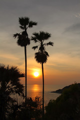 Sunset at Laem Phrom Thep in Phuket province,Thailand.