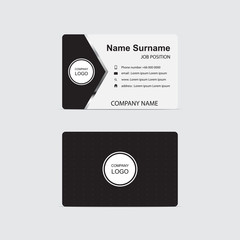 Modern black  business card design