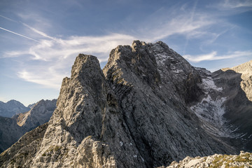 Blick auf den Blassengrat im Wetterstein