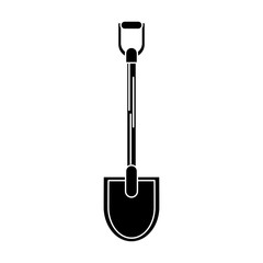 Shovel icon. Tool instrument repair and construction theme. Isolated design. Vector illustration