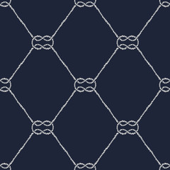 Seamless nautical rope pattern - Square knots