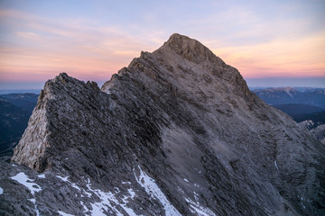 Abendrot in den Bergen