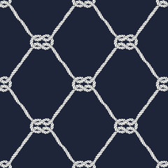 Seamless nautical rope pattern - Square knots